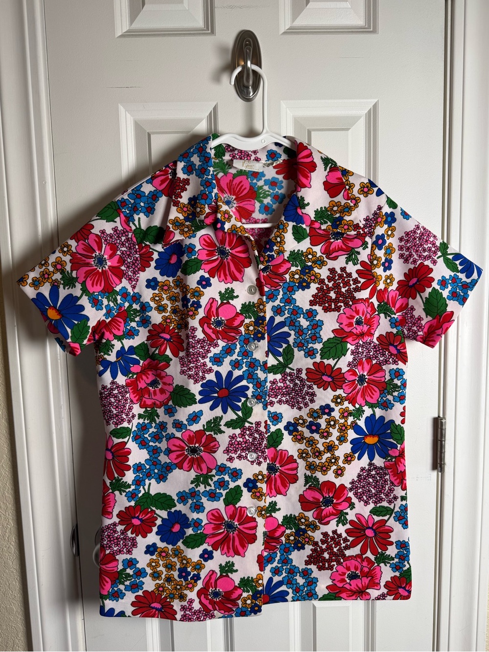Women's White Floral Button-Down Shirt - Bright Multi